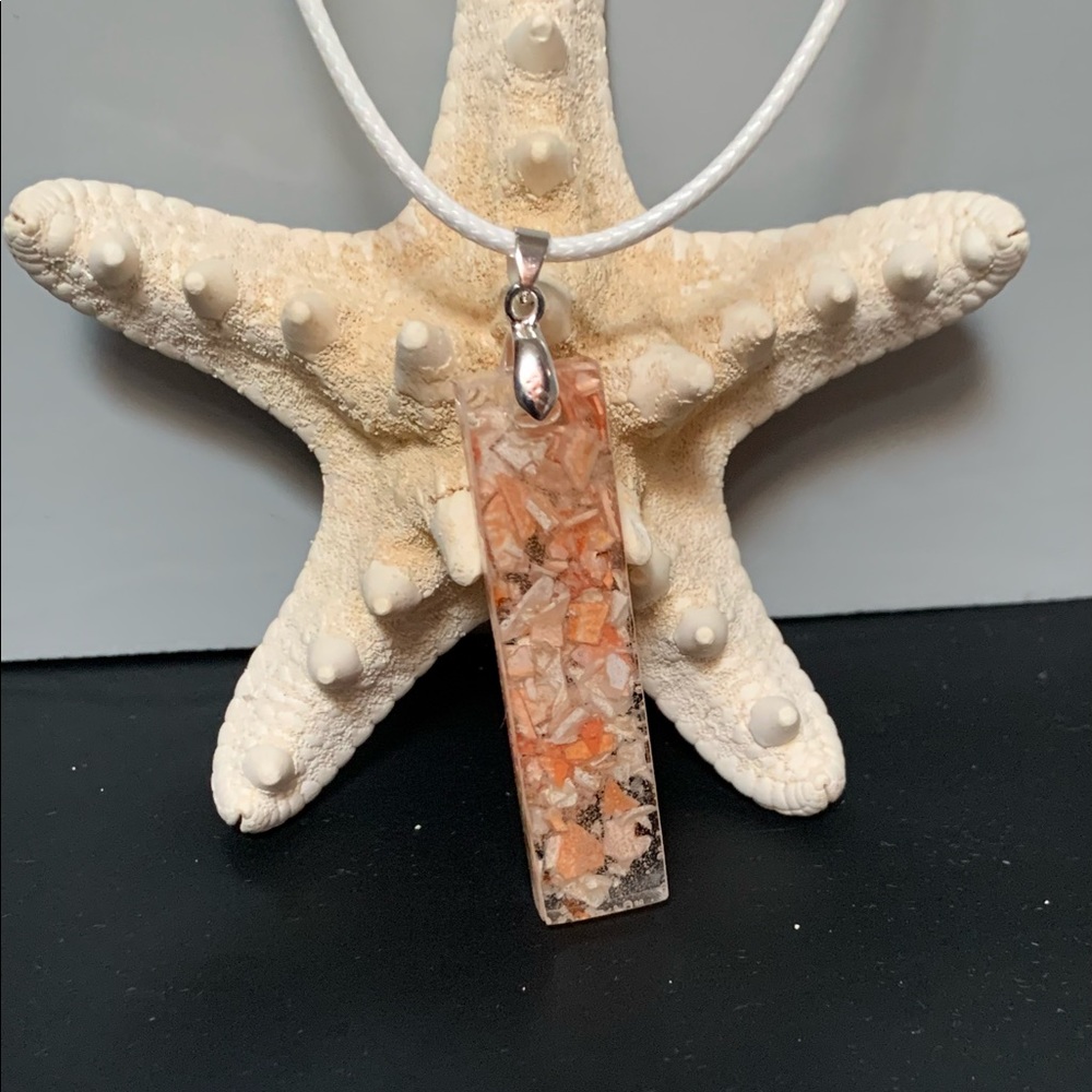 Blue Crab Shell Pendant & Necklace